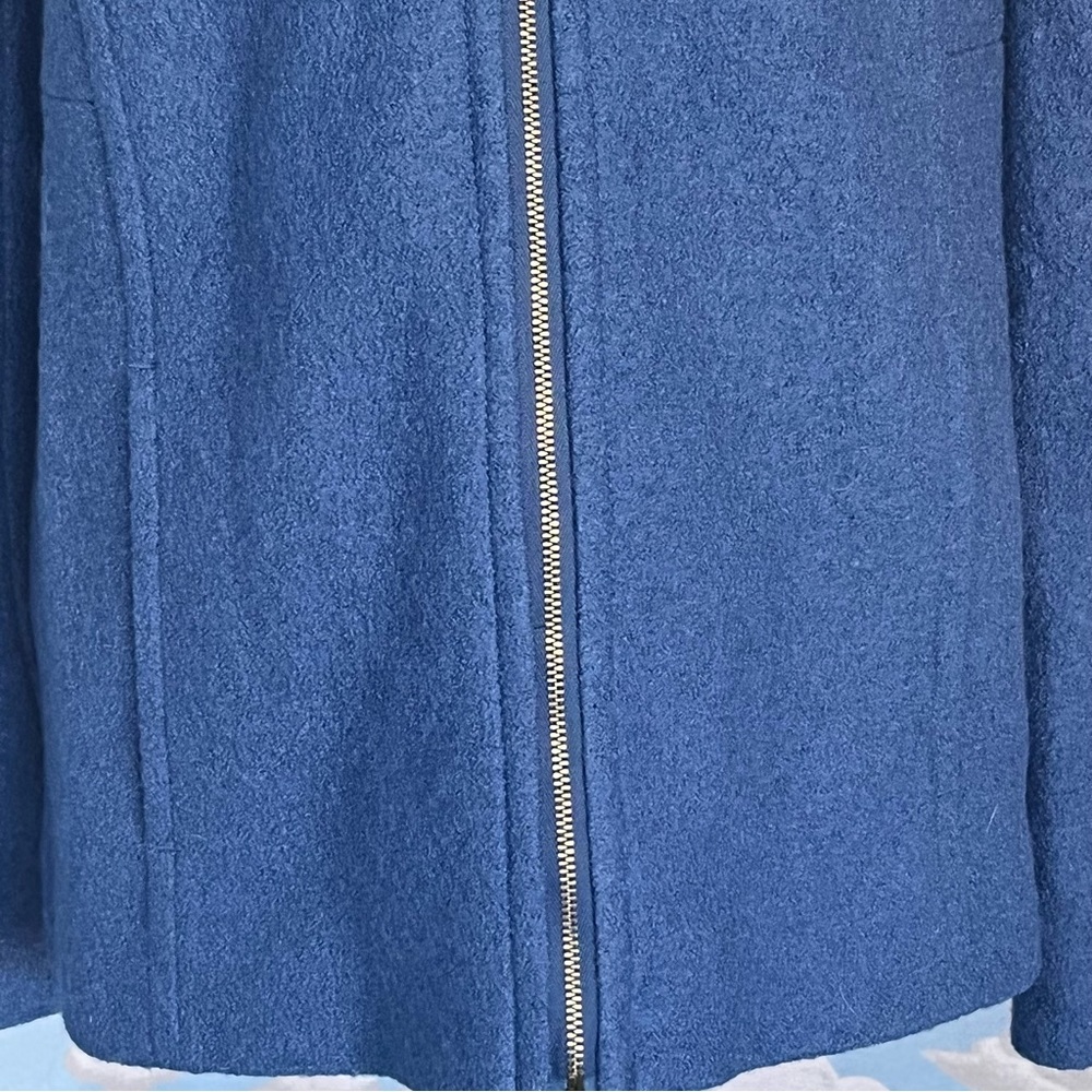 Lands’ End wool‎ blend zip up jacket Blue Size 10 Classic Polished - Picture 5 of 8